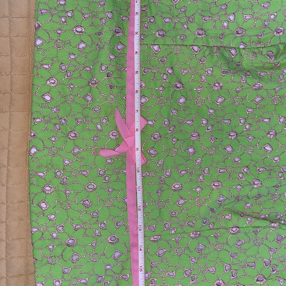 Island Republic green eyelet tank with pink bow. Size 12. - Picture 4 of 9